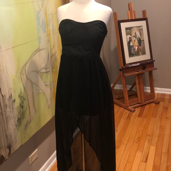 KEEPSAKE the Label Dresses & Skirts - EUC CHIFFON SHEER LONG ASYMMETRICAL SKIRT DRESS